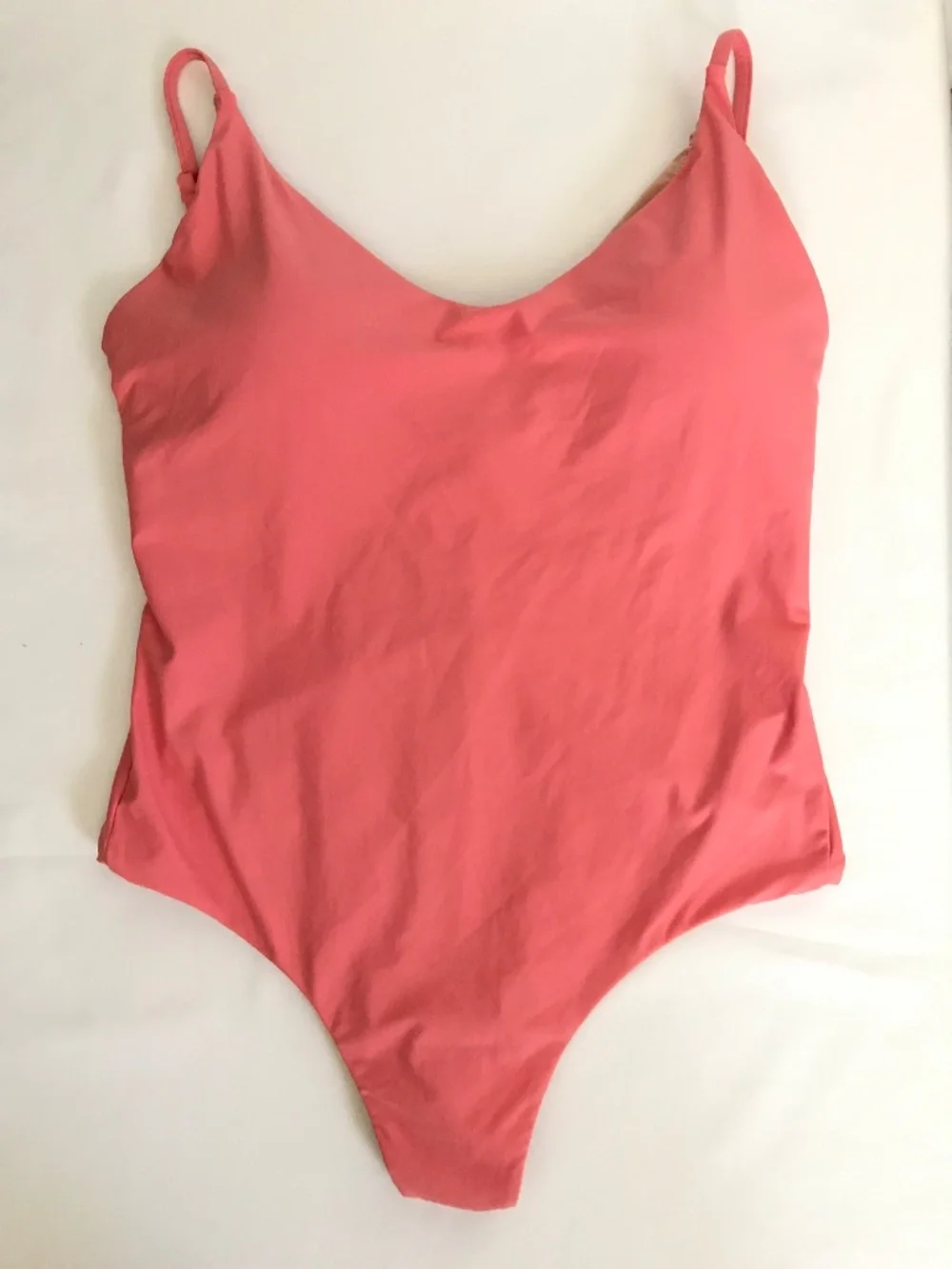 J CREW Swimsuit V-Neck Ruched Back One Piece Coral Pink Plus Size 16 NWT